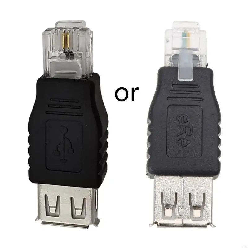

920L USB2.0 USB-A Female To RJ11 2Pin 6P2C Male Ethernet Networking Phone Connector Adapter