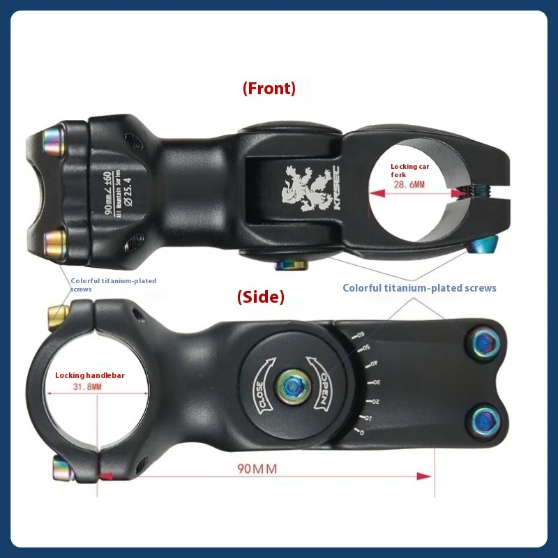 

Mountain bike adjustable handle vertical angle riser plus or minus 60 degrees faucet lifts 31.8MM riser