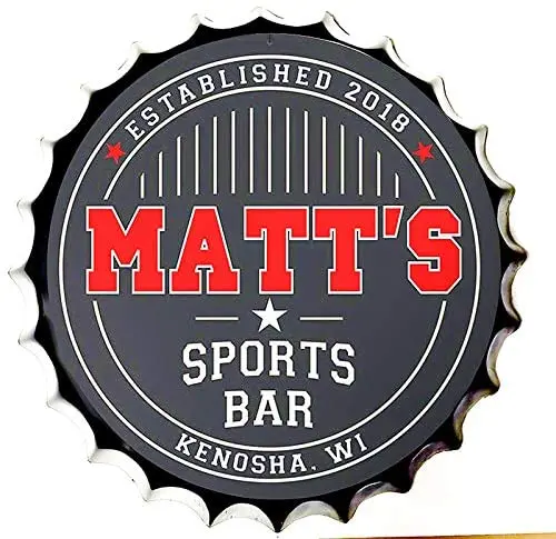 

Retro Sign Sports Bar Bottle Caps Retro Metal Tin Sign Diameter Home Decor Bar Plaque Lounge Man Cave Garage Decor Restaurant