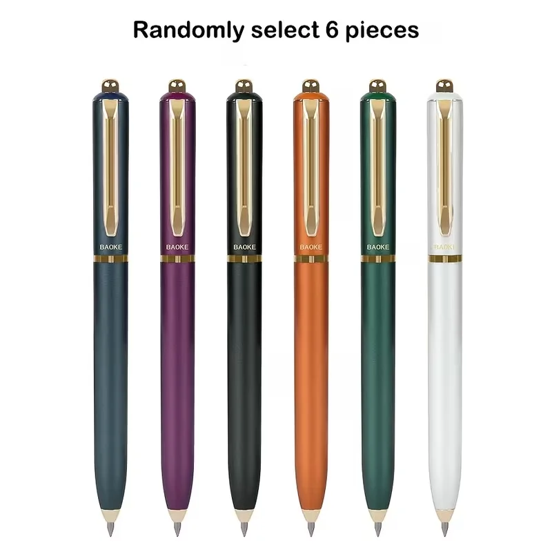 2Pcs Direct Liquid Press-Type Water-Based Pens, High-Quality Press-Type Gel Pens, Direct Liquid Quick-Dry Rollerball Pens, Press-Type Direct Liquid Ballpoint Pens, 0.5mm Nib, Metal Pen Body Design, Suitable for Office,
