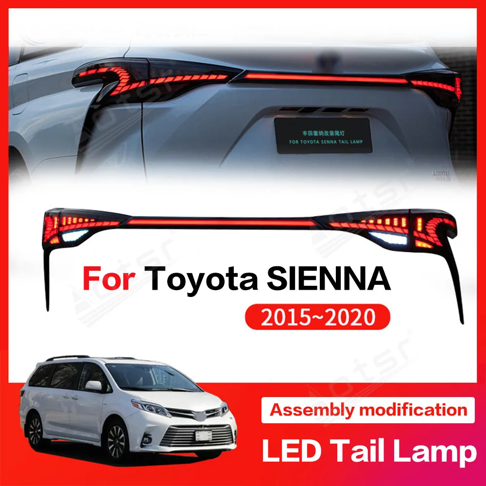 

Through Tail Lamp For Toyota Sienna 2015 - 2020 Rear Parking Brake Signal Reflector Taillight Streamer Car Accessory