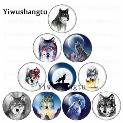 Fierce wolves bellow Running Shout partners Wild clever 12mm/20mm/25mm/30mm photo glass cabochon demo flat back Making findings