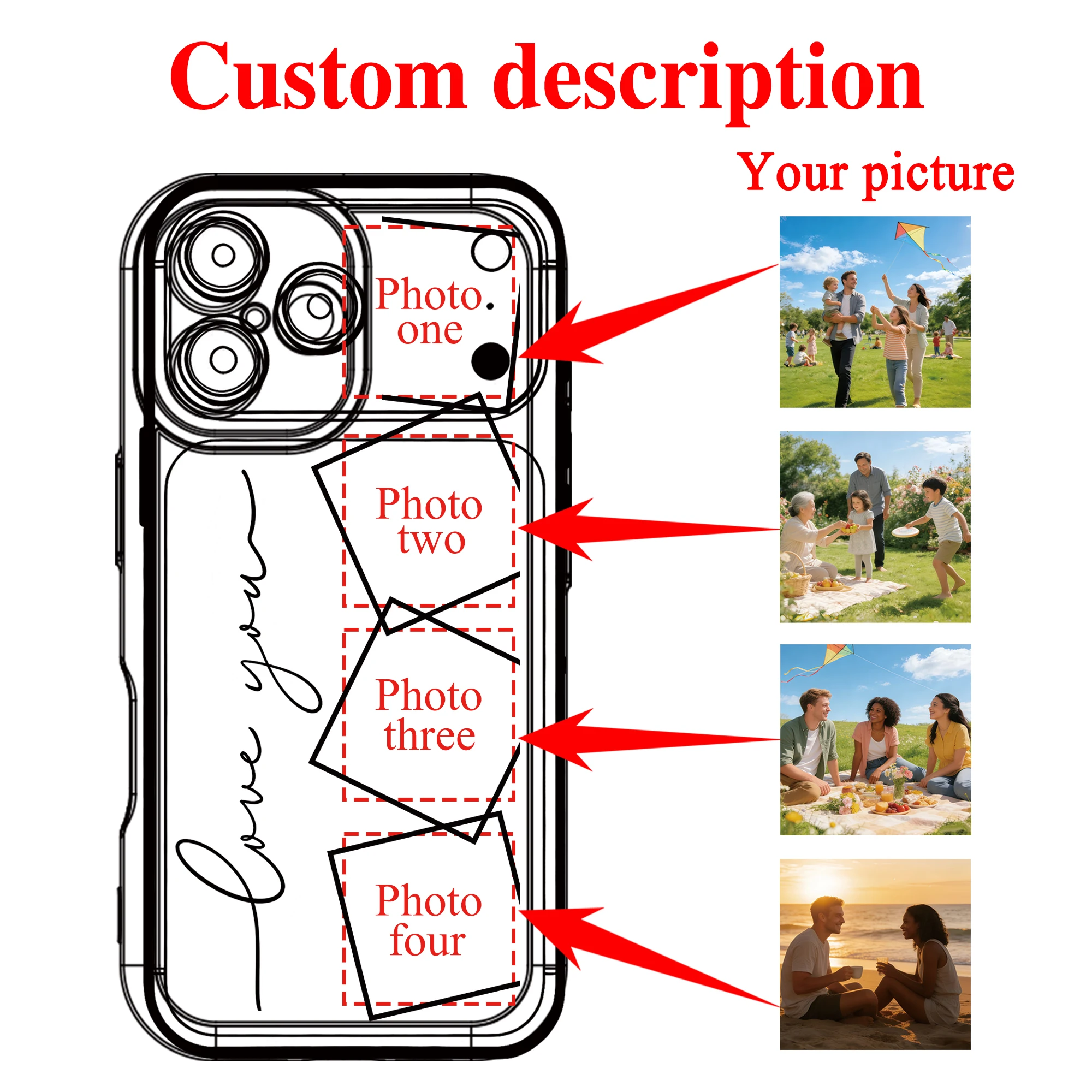 Individuelles Foto Familie Freunde Paar Bilder Weiche TPU Handyhülle für Samsung Galaxy S26 S25 S24 S23 S22 S21 S20 Ultra Plus FE A56 – Detail 1