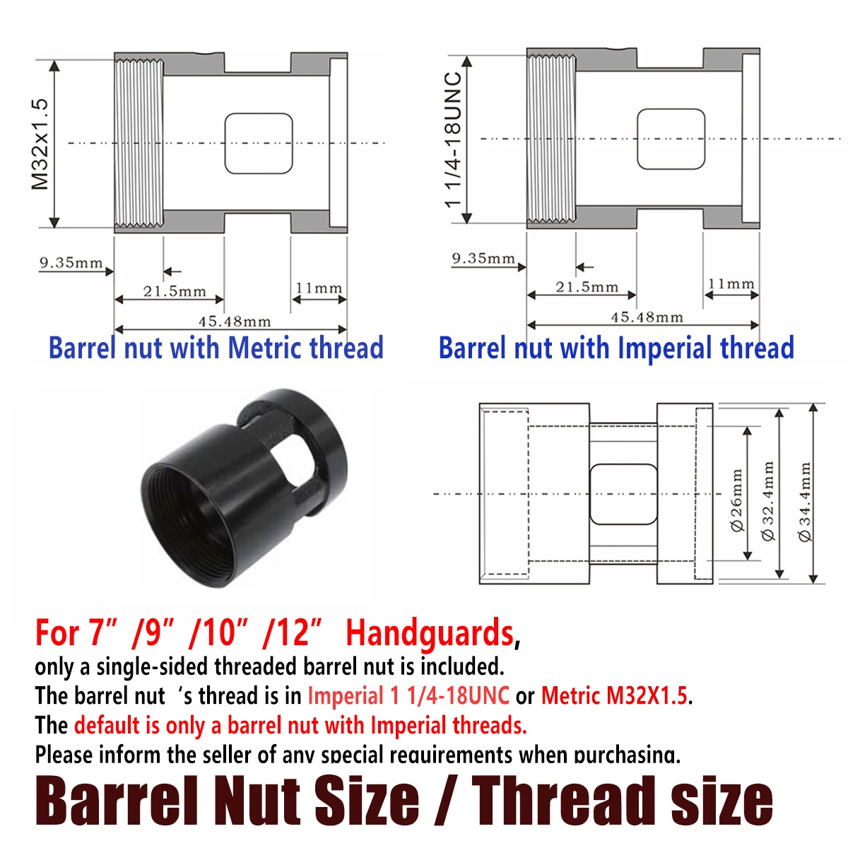 SKWGEAR Guardamanos AR15 Keymod M-LOK Free-Float Aluminio Picatinny - imagen 4