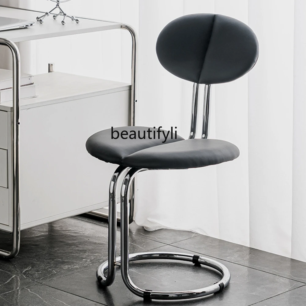 

Retro Domestic Dining Chair Creative Silent Style Modern Desk Chair Nordic Light Luxury Backrest Make-up Chair