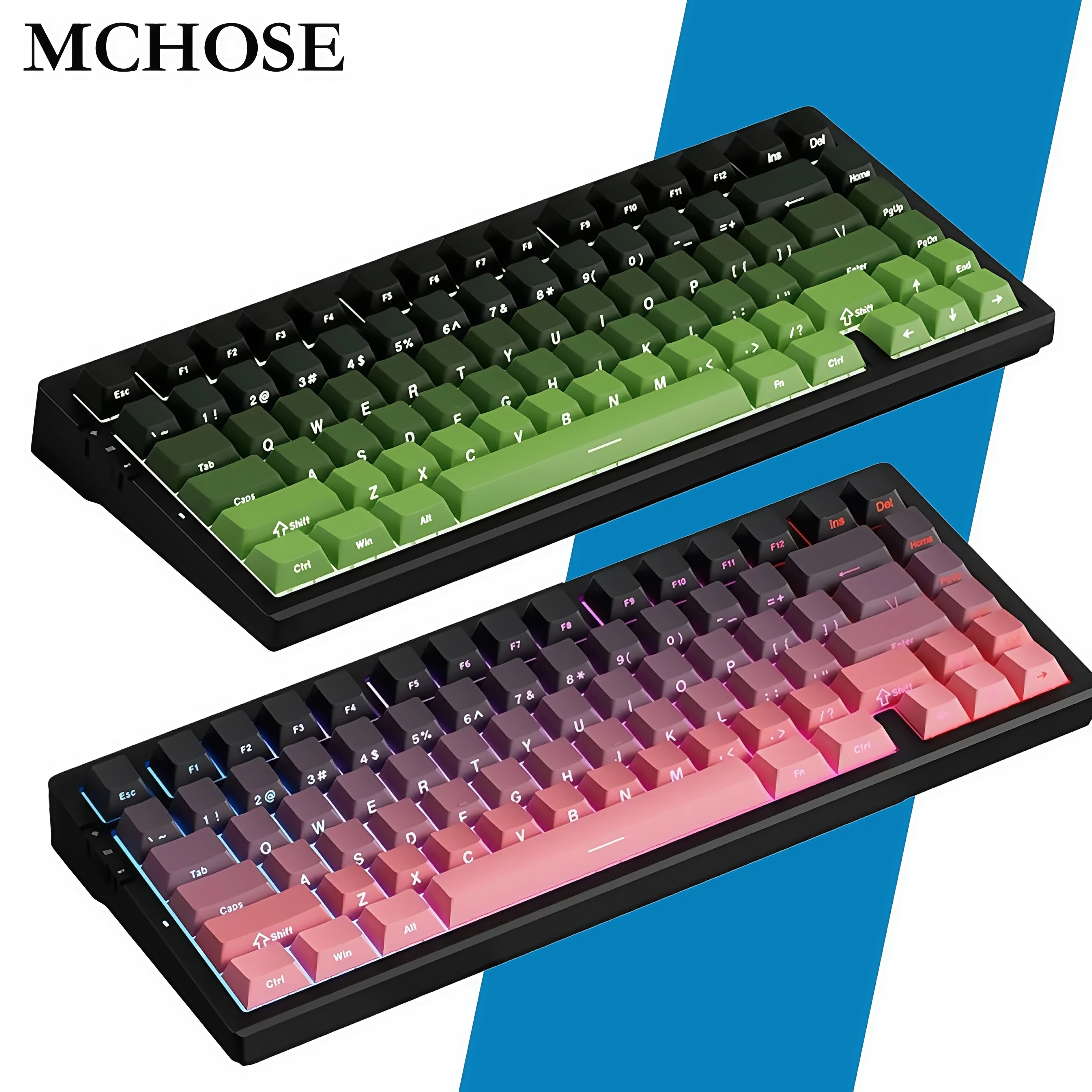 

MCHOSE G75 Pro Wireless Mechanical Keyboard 75% Layout Gasket Mounted 5 Layers Dampening RGB Backlit Tri-Mode Hot Swappable