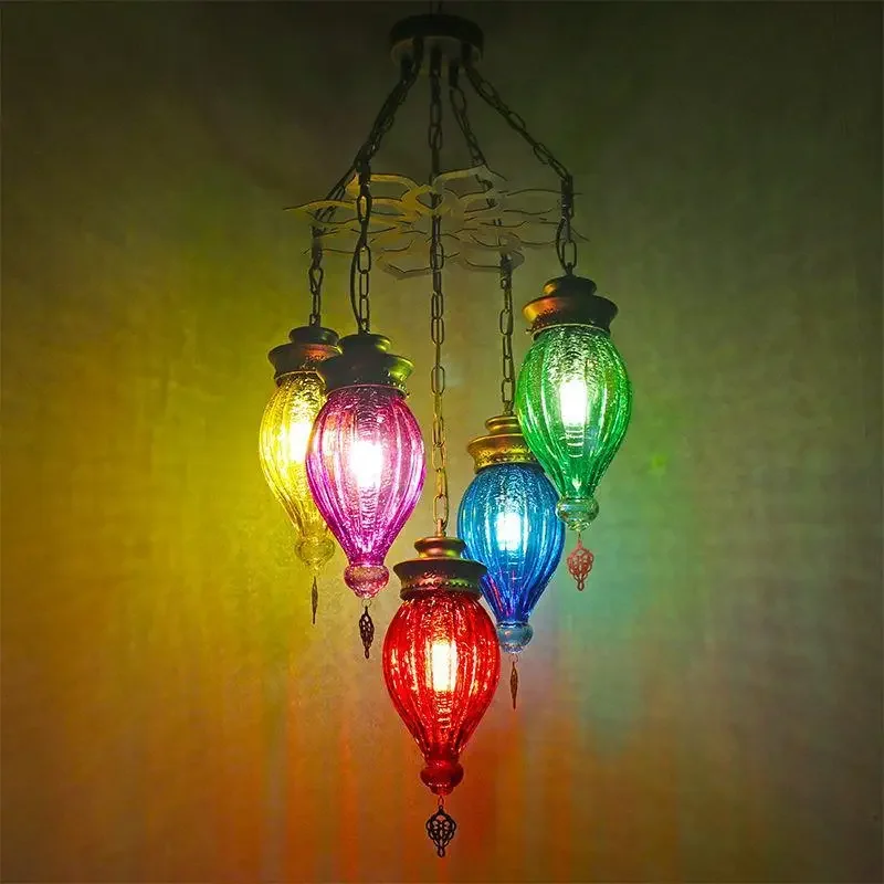 Turkey Ethnic Pendant Lamp Vintage Hanging Ceiling Light for Hotel Cafe Bar Romantic Living Room Balcony Stair Lighting