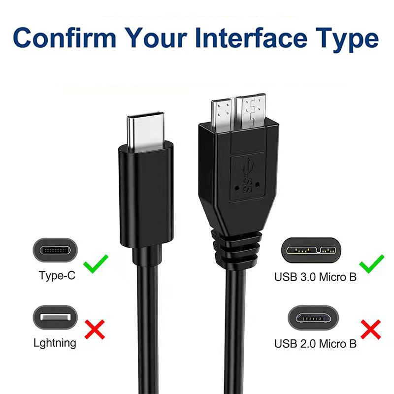 5 Гбит/с USB 3,0 Micro кабель Тип C A к Micro B кабель Зарядное устройство USB Type-c штекер к Micro B Штекер кабель для WD West цифровой жесткий диск