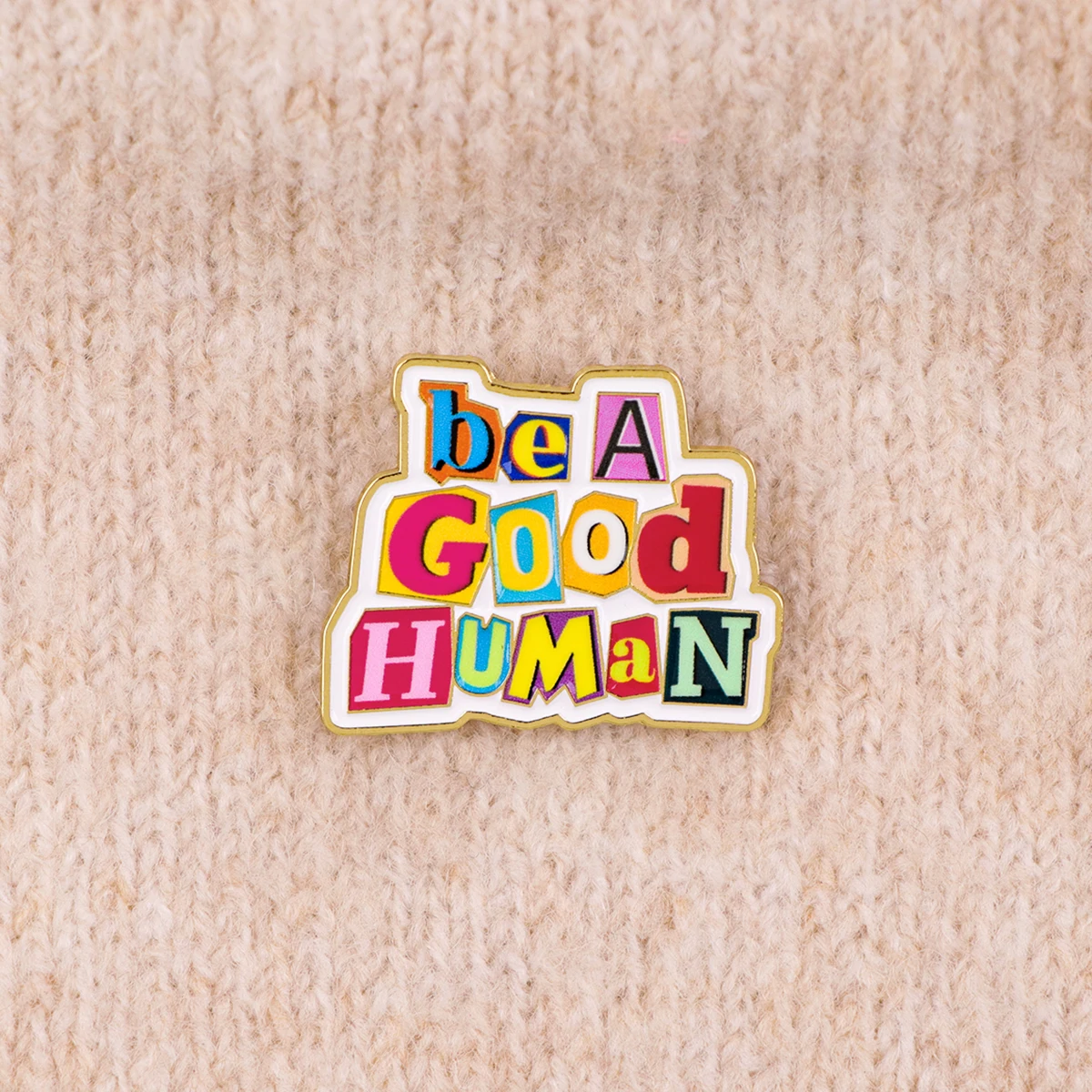3Pcs Enamel Pins Set Make Art Be A Good Human Read Banned Books Colorful Letter Lapel Brooch for Backpack Denim Jacket Gift