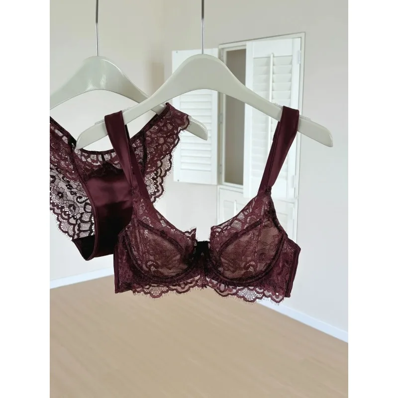 Sexy Minimizer-BH-Set aus französischer Spitze mit U-Rücken für große Brüste |   Push-up-Bralette mit Anti-Sagging und tiefem V-Ausschnitt |   Sommer-Bestseller MOYISU Höschen