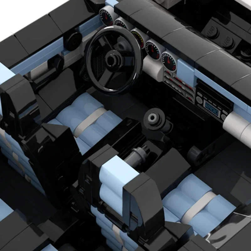 Moc tijolos de construção cidade carro série velocidade campeão rwb modelo carro tecnologia blocos modulares diy conjunto montagem presente natal