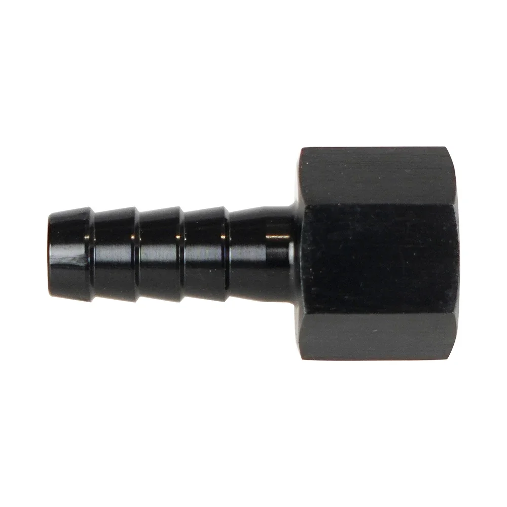 High Quality Aluminium Fuel Line Hose Adapters AN6 AN8 Thread Male To 3/8" AN6 AN8 Hose Fitting Adapter with Connector Black