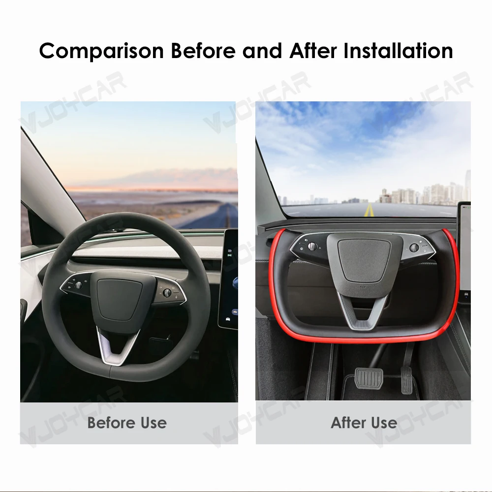 Vjoycar نير عجلة القيادة مقبض ل تسلا نموذج جديد Y Juniper 3 هايلاند مع التدفئة نابا اللون التخصيص الملحقات #2