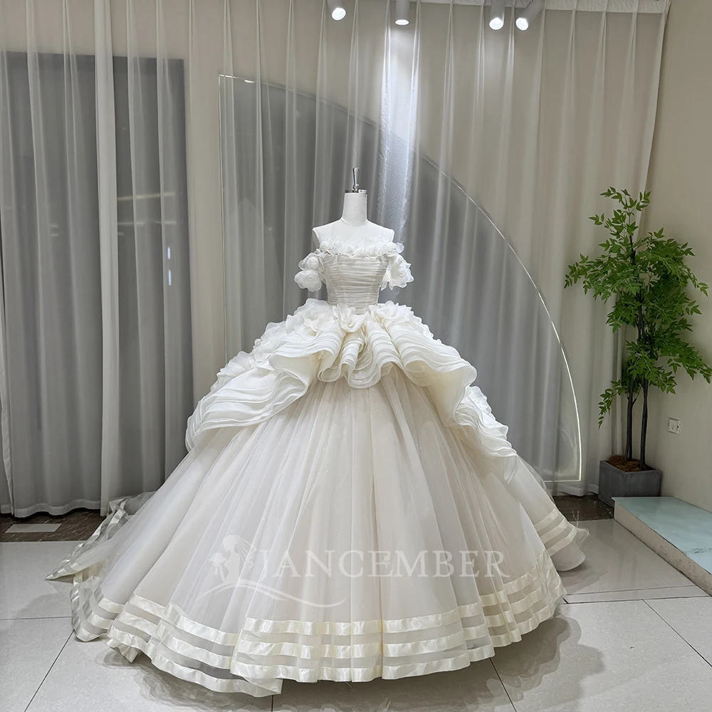 

Pearls Lace Wedding Dress Glamorous Scoop Princess Long Bridal Gown 2026 Customized Gorgeous Dresses For Bride robe de mariée