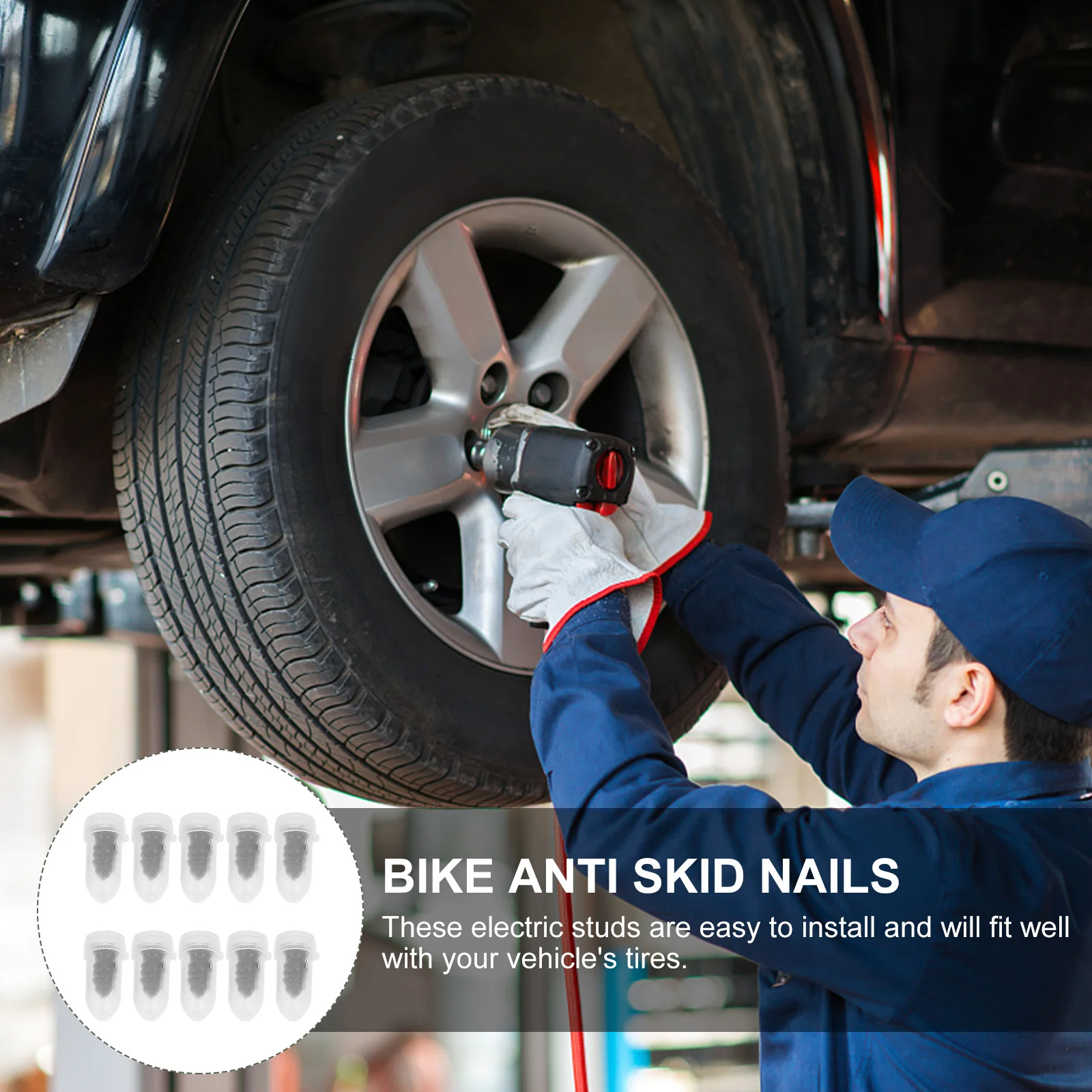 

10 шт. резиновых гвоздей для ремонта шин мотоциклов, высокопрочные, износостойкие, противоскользящие гвозди для ремонта автомобильных шин, зимние колеса