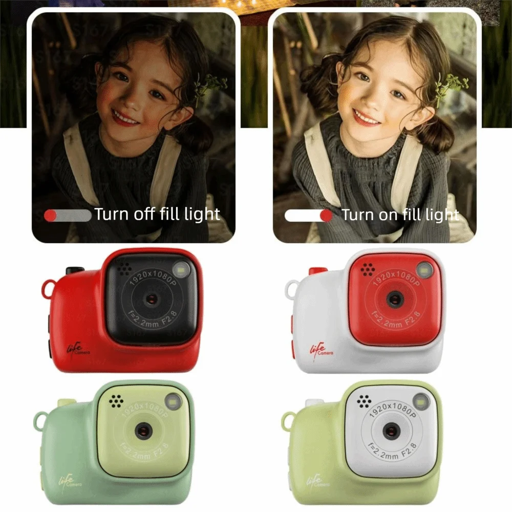 ABS Material Mini Camera with Keychain 1.47-inch LCD Screen TF Card Supported Portable Keychain Camera Type-C Charging