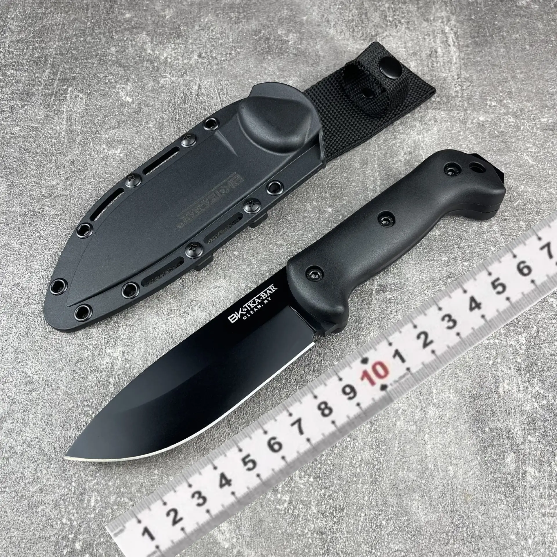 

BK2 Fixed Blade Knife Outdoor Camping Knife 8Cr13Mov Blade Nylon Fiber Handle EDC Survival Hunting Hiking Tool