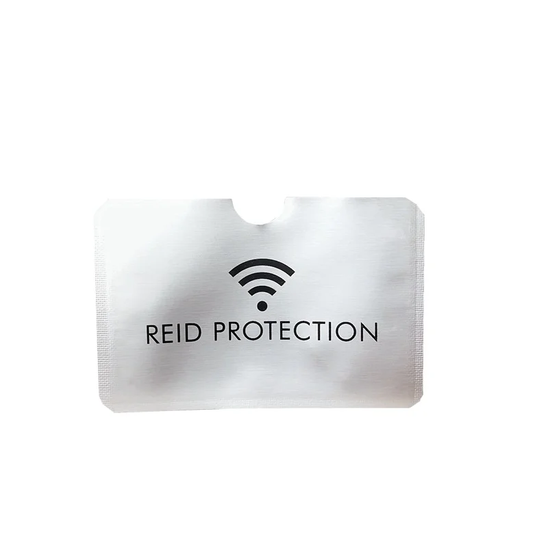 10pcs Aluminium Smart Rfid Blocking Bank Sleeve Wallet, RFID Protection Simple Card Holder