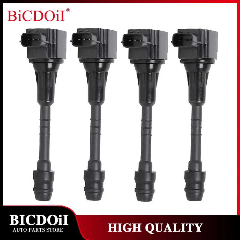 

4Pcs 22448-6N015 Ignition Coil for Nissan Sentra 1.8 Almera 1.6L 1.8L Tino Primera 1.6L QG15DE QG16DE QG18DE