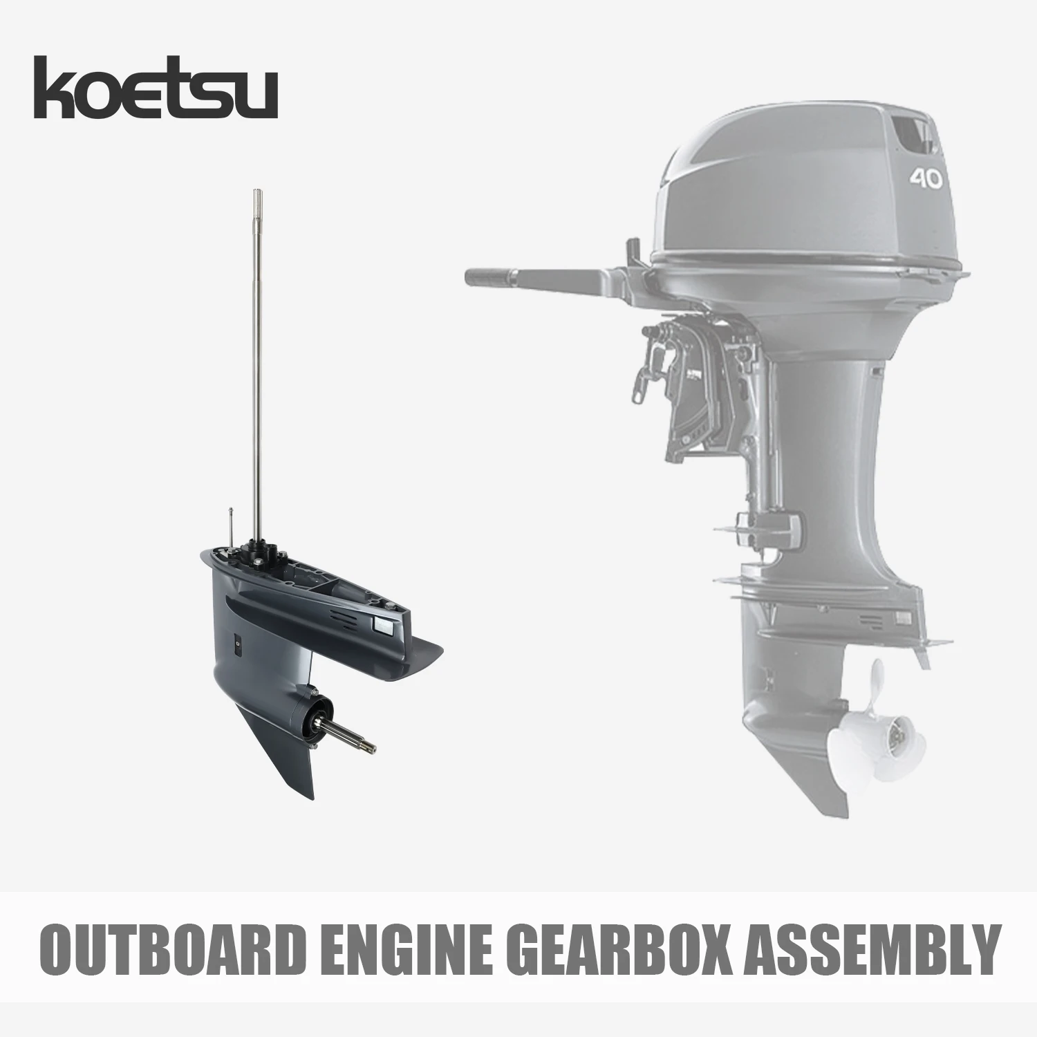 Koetsu Outboard Engine Gearbox Assembly Suitable For Yamaha 2-stroke 40 HP Underwater Housing Components 66T-45300-11-4D Long