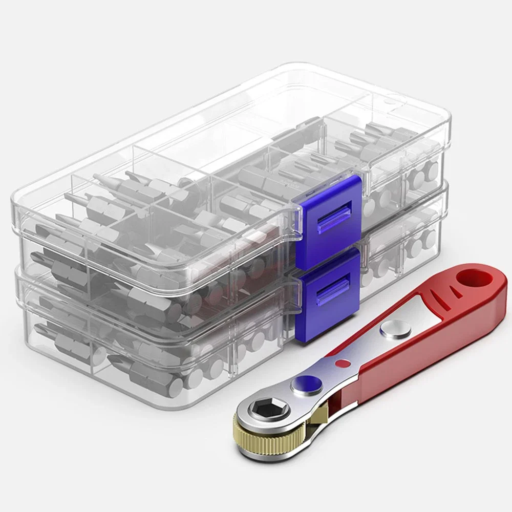 Set di cacciaviti a cricchetto con testa a punta Mini chiave a cricchetto Cacciavite Bit 1/4 Mini set di bussole ultra sottile esagonale per spazi stretti