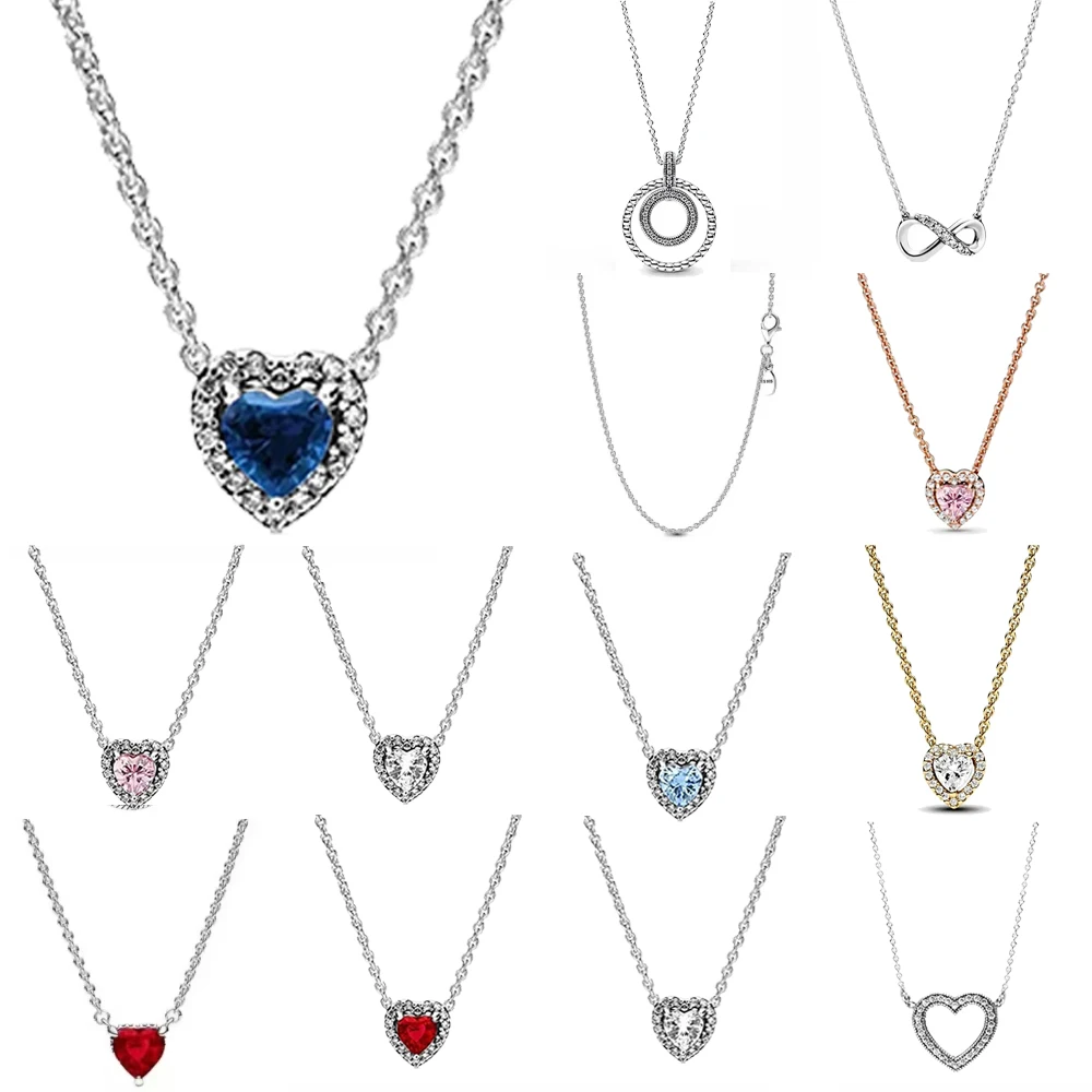 New 925 sterling silver women's peach heart necklace - Fashion gift