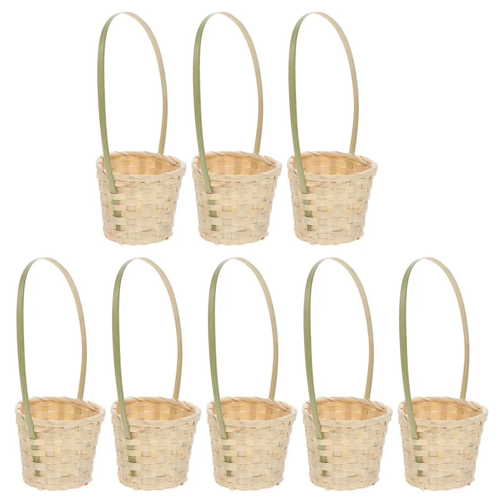 

Bamboo Weaving Baskets Portable Vegetable Storage Fruit Picking Basket Home Decor Reusable Safe Material Practical