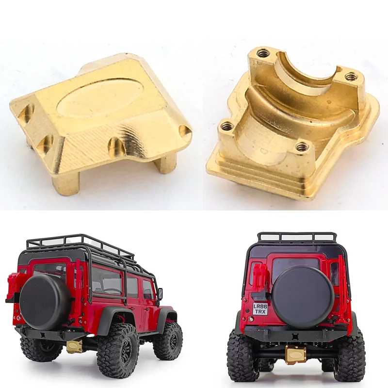 TRX4M Metal Brass Front Rear Axle Diff Cover for Upgrade Parts 1/18 RC Crawler Car Traxxas TRX4-M Defender D90 D110 Bronco