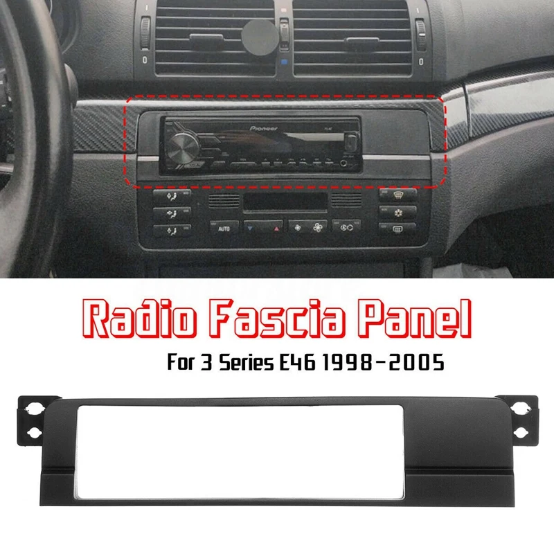 Adaptador de placa de Panel de Facia de Radio estéreo de coche de 1 Din para BMW Serie 3 E46 1999-2006