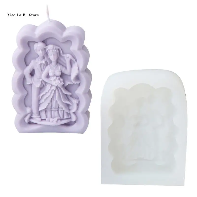 Elegant Couple Wedding Molds Unique Picture Frame Scented Mould XXFD