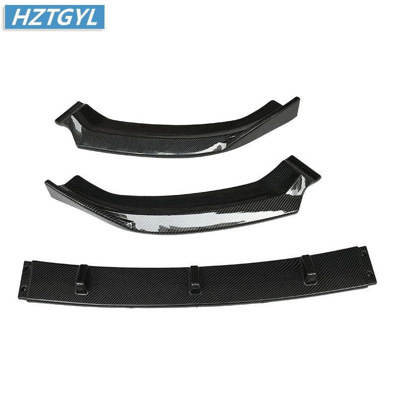 3 PCS ABS Material Front Bumper Lip Splitters For Audi A3 Sline S3 2017-2020