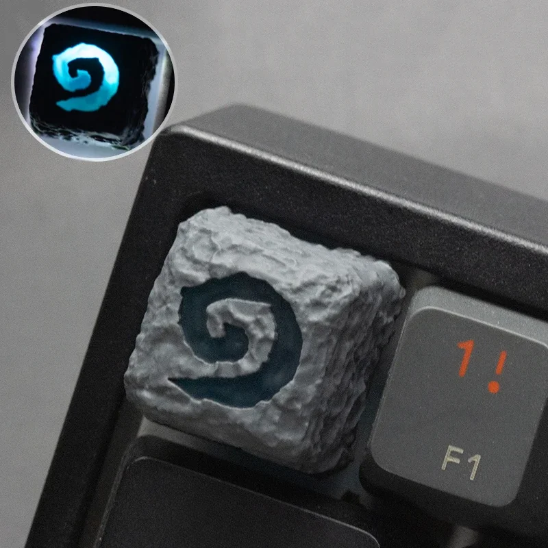 Copritasti della serie Hearthstone in resina traslucida Personalizza personaggi del gioco Copritasti artigianali per tastiera meccanica regalo Cherry MX