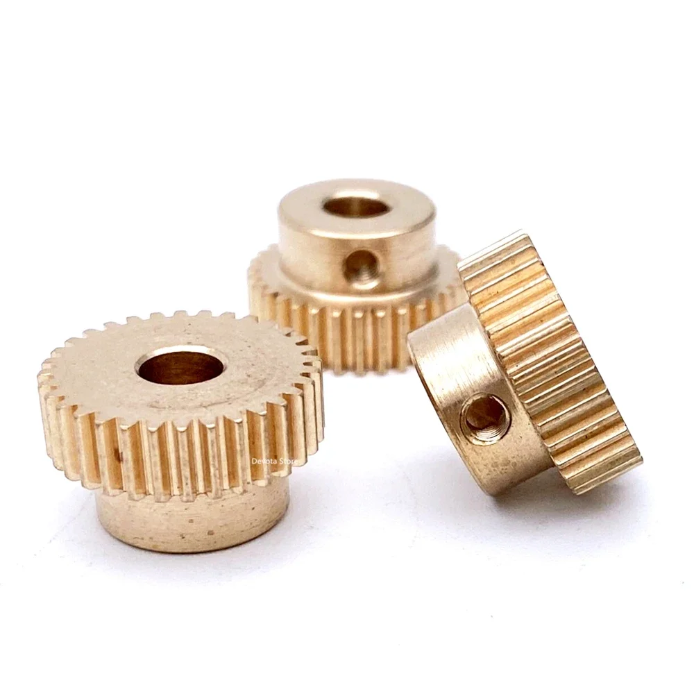 Engranaje de cobre y Metal de 0,5 M, 20/25/28/30/32/35/36/40/45/56/60 dientes, modelo DIY, paso boss gaer