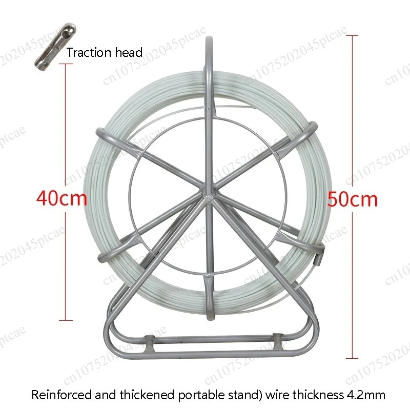 Drum cable routing rod 100m/200m fiberglass conduit push-pull device