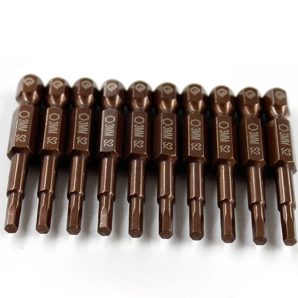 50mm Hexagon Magnetic Screwdriver Bits Set H1.5 H 2 H2.5 H3.0 H4.0 H5.0 H6.0 1/4\