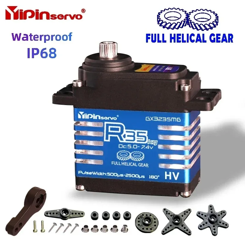 

GX3235SMG 35KG Digital RC Servos Motor High Torque Angle-controlled IP67 Waterproof Servo for 1:8 1:10 TRX6 Scx10 RC Car Crawler