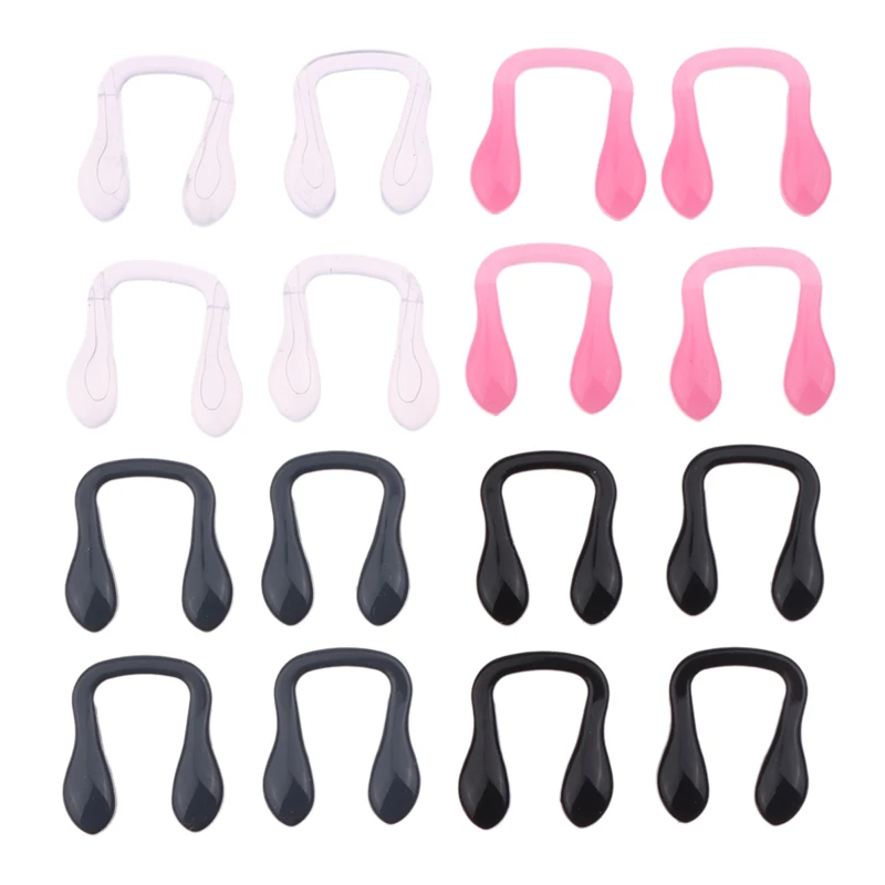 

5pcs U Shaped Nose Pads Eyeglasses Plug-in Anti Slip Silicone Bridge Strap Grip Hook Nose Pads