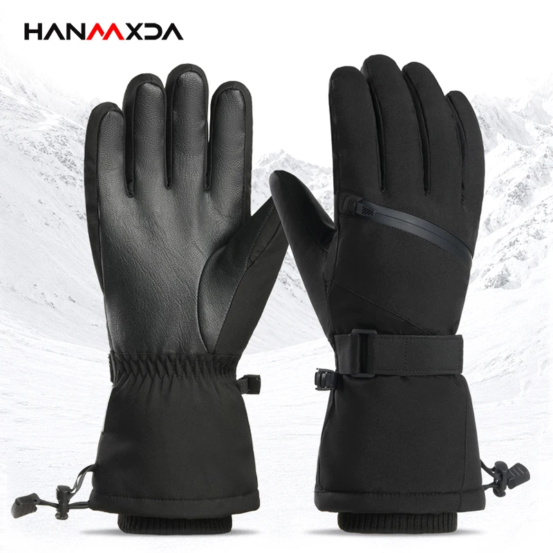 HANMAXDA Winter Ski Gloves Men Women Waterproof Windproof Snowboard Gloves Touch Screen Anti-slip Warm Thermal Outdoor Sports Mi