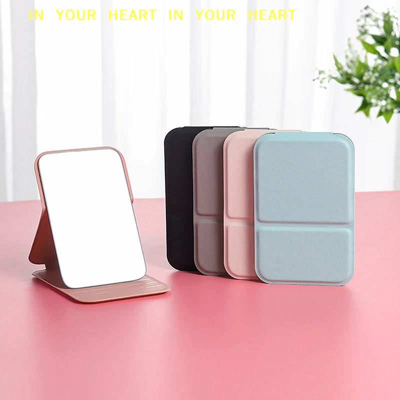 【X】Portable Single-side Mini Cosmetic Mirror Foldable High Definition Vanity Tools Women Mini Mirror Folding Makeup Hand Mirror