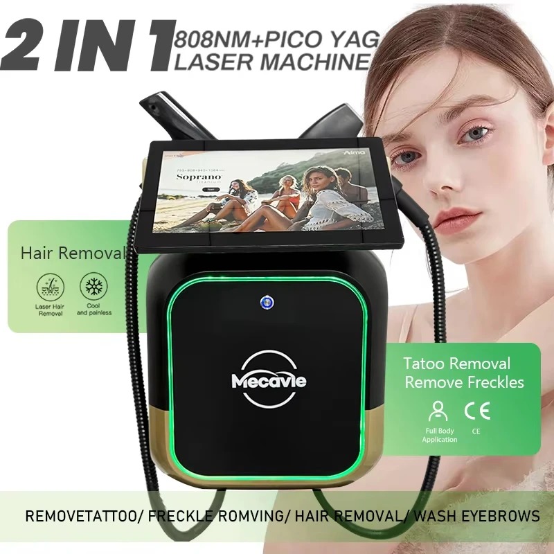 

NEW 2IN1 4000w Diode 755 808 9401064nm 4 Wavelength Laser ND:YAG Pico Switch Machine Painless Hair Removal Machine Skin Care