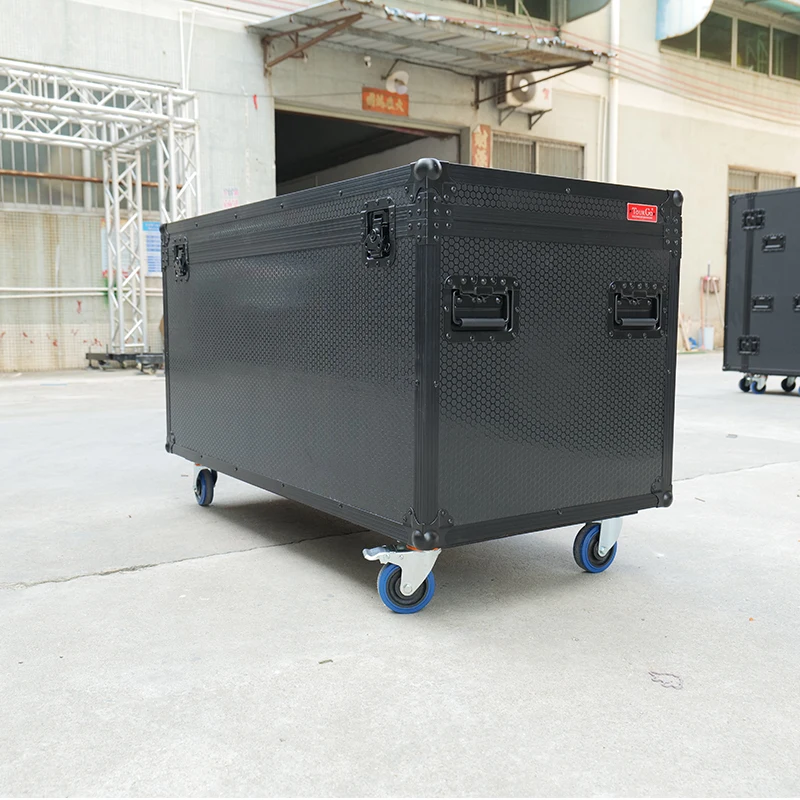Waterproof Black Cable Trunks Flight Road Case For Storage Transport Fiberglass Cable Wire
