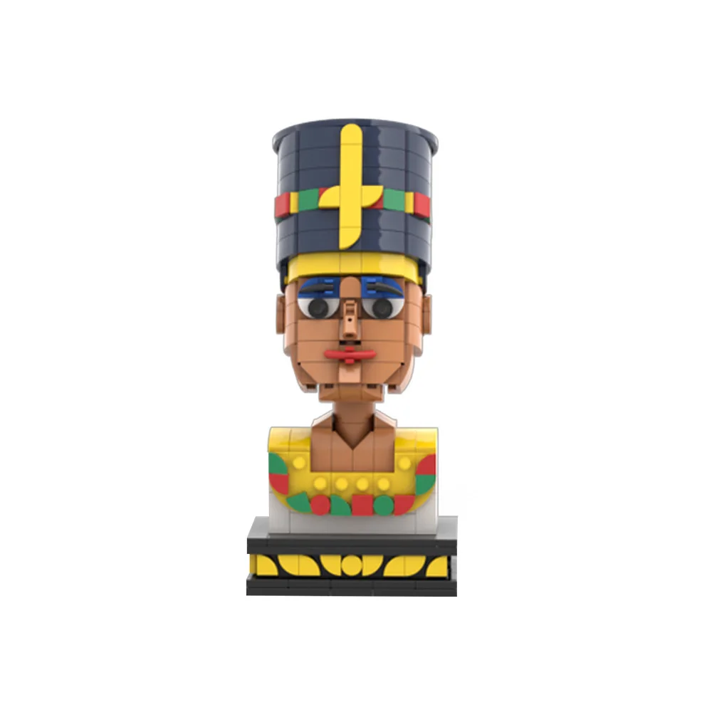 

MOC Nefertiti Egypt Queen Model Building Blocks Bust Sculpture Bricks DIY STEM Toys Adults Gift