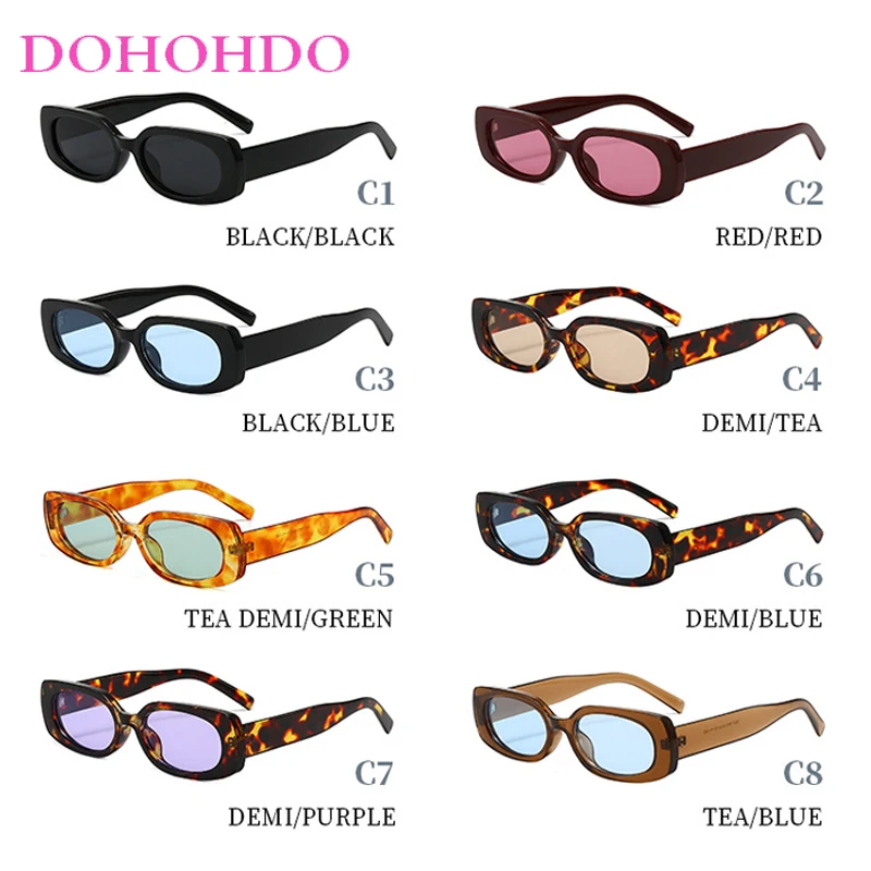 Vintage Luxury Small Rectangle Frame Shades Classic Brand Designer Sunglasses Women Men Outdoor Summer Traveling Eyewear UV400
