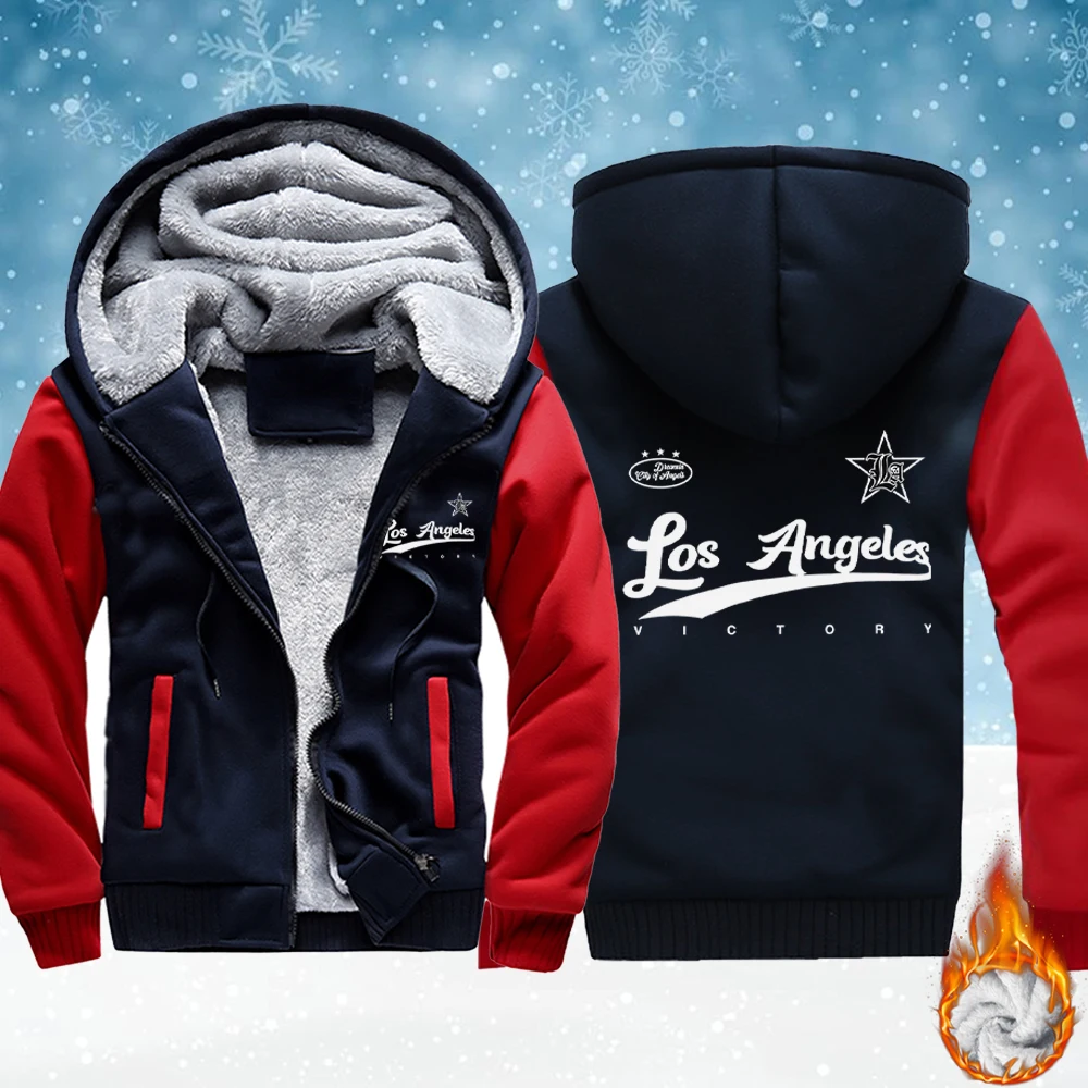 

Лос-Анджелес Победа с буквенным принтом, новые теплые удобные куртки унисекс, флисовая мягкая жилетка, зимняя утепленная уличная одежда, толстовка на молнии с карманами