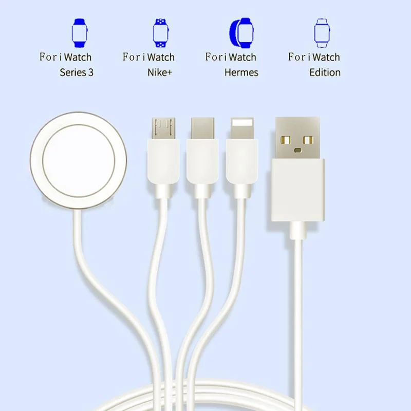 4 In 1 Magnetic Wireless Charger USB Type C PD Charging Cable Fast Watchfor iPhone 14 /Android Apple Watch iWatch 1-9 Ultra SE