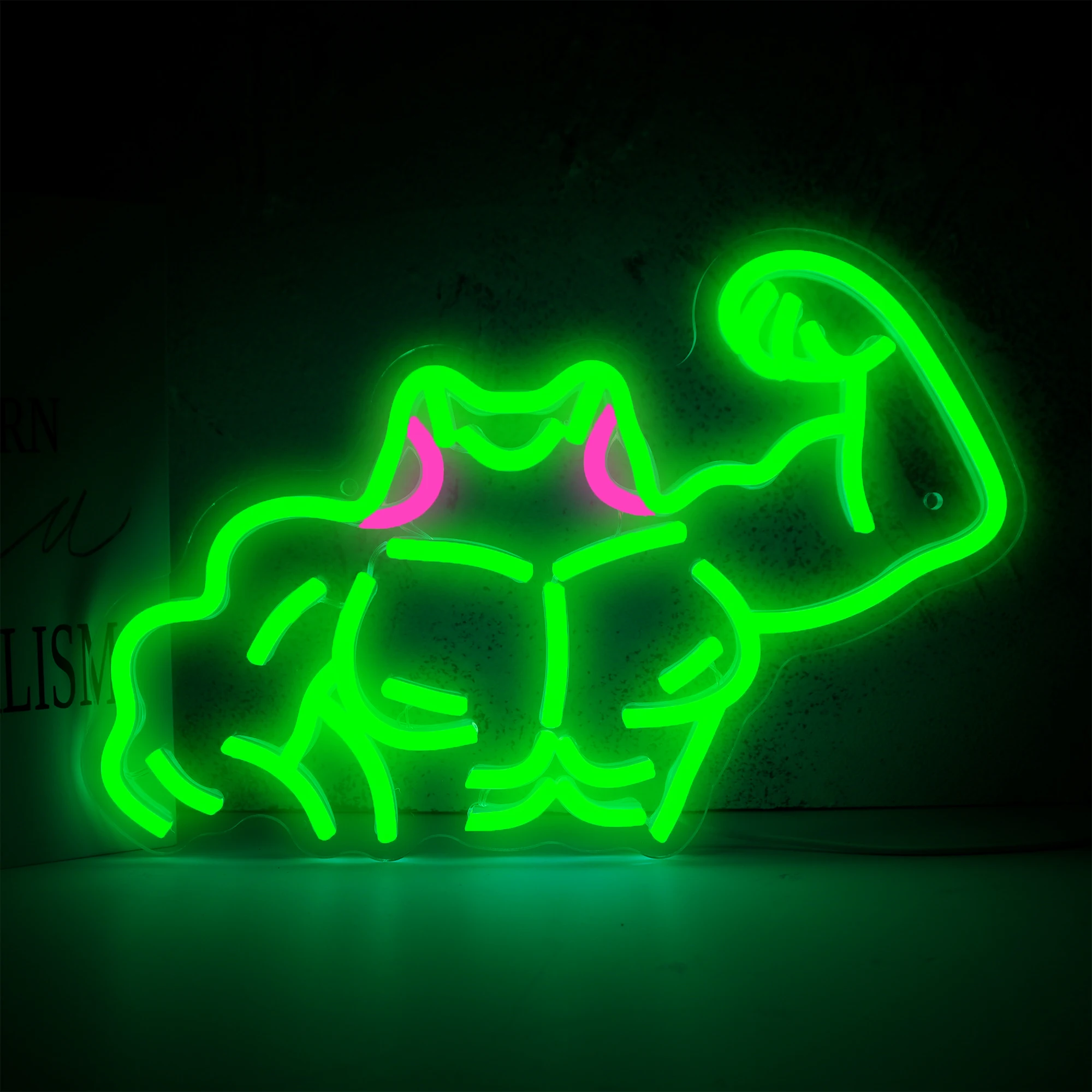 Muscle Frog Funny Neon Sign Gym Wall Hanging Neon Light Sign For Sports Room Decor Club Party Bar Xmas Gift