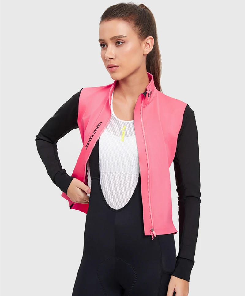 YKYWBIKE Damen Fahrradjacke 10-20 ℃ Outdoor-Sport, Rennrad-Trikot, winddicht, wasserdicht, Fahrradshirt, Fahrradbekleidung – Detail 6