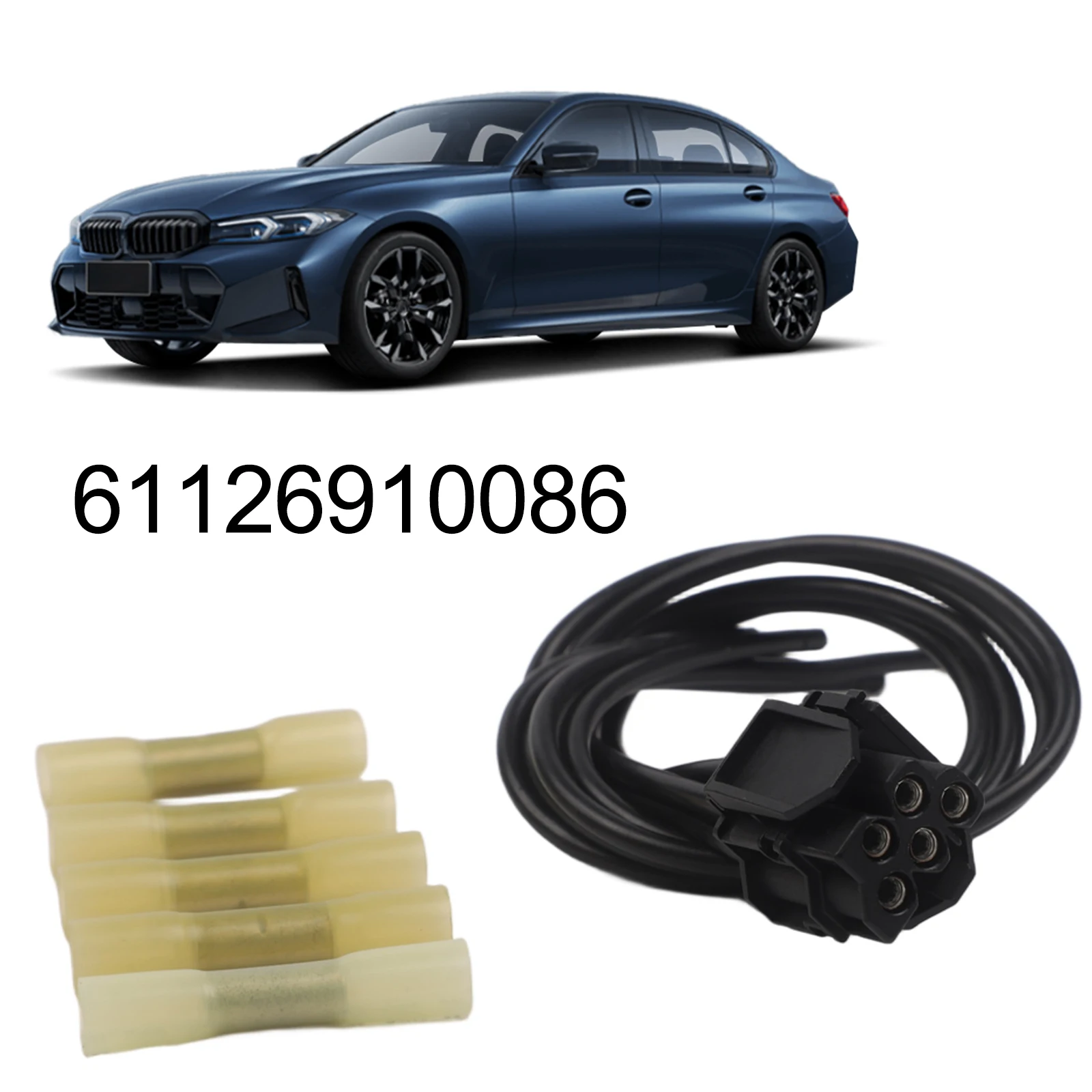 HVAC Fan Adapter Blower Resistor Easy Installation Plastic Construction OE Part Number For BMW 3er E46 1998-2005 As Shown