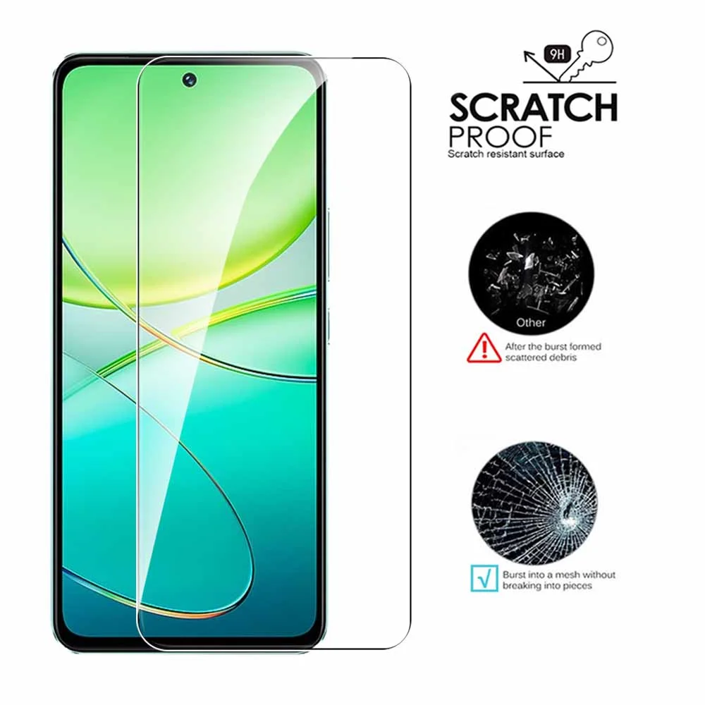 4PCS 9H Tempered Film Case For Vivo 3T 5G Screen Protector For Vivo V40 SE 3T Y200E 5G Y100 4G 2024 Safety Protective Film Cover