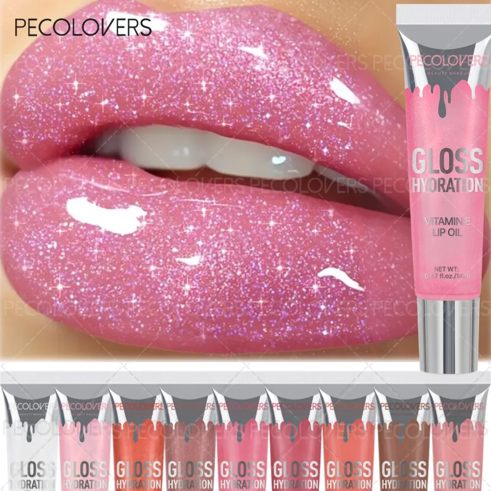 Ilumina el aceite de labios de gelatina hidratante de larga duración brillo no pegajoso esmalte de labios rojo Sexy regalo para el día de San Valentín de las mujeres
